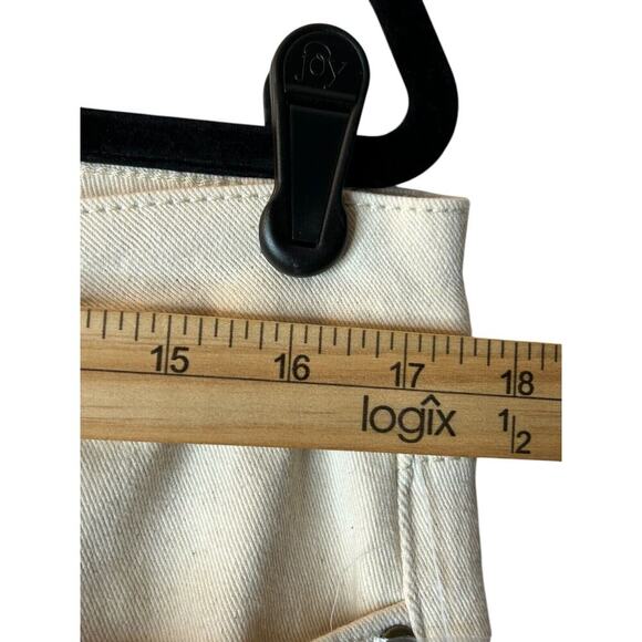 Vince Camuto Jeans Size 32/14 Ivory Ankle Length Frayed Hem High Rise - Picture 8 of 15